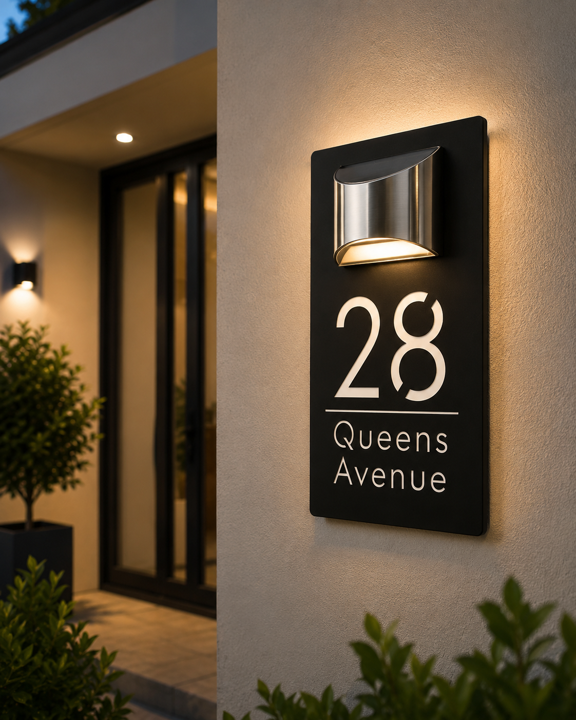 Personalized LED Solar Address Plaque