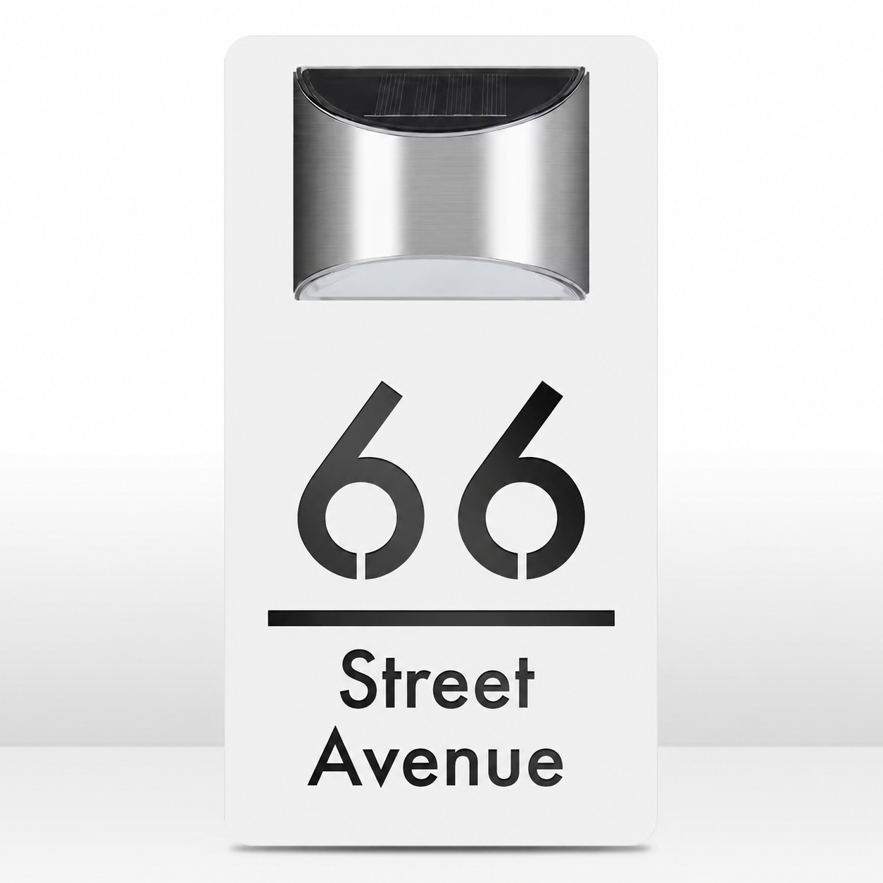 Personalized LED Solar Address Plaque