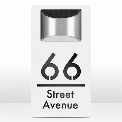 Personalized LED Solar Address Plaque