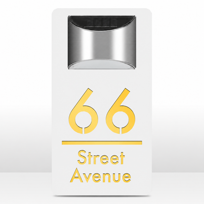 Personalized LED Solar Address Plaque