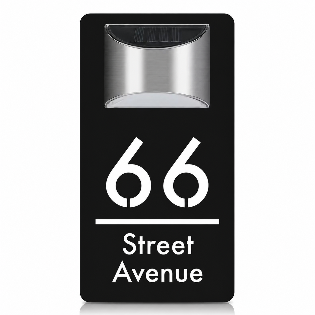 Personalized LED Solar Address Plaque