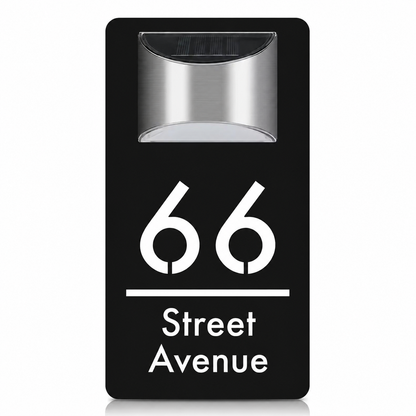 Personalized LED Solar Address Plaque