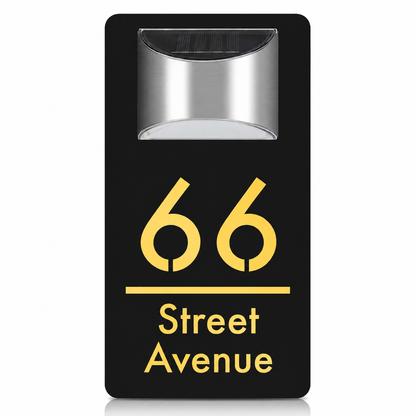 Personalized LED Solar Address Plaque