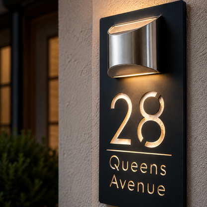 Personalized LED Solar Address Plaque
